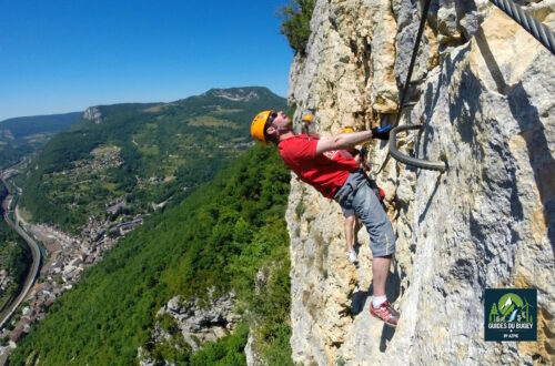 via ferrata autour de lyon la ginguette à Tenay